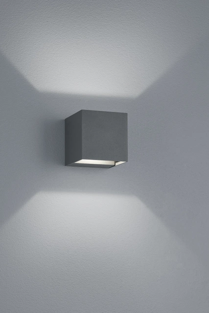Adaja LED utelampe vegg IP54 8cm grå