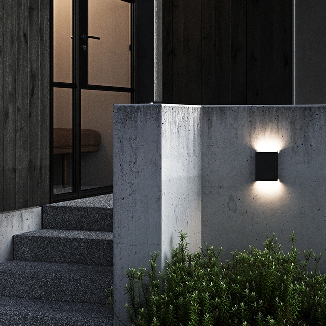 Fold 15 LED utelampe vegg IP54 21cm sort