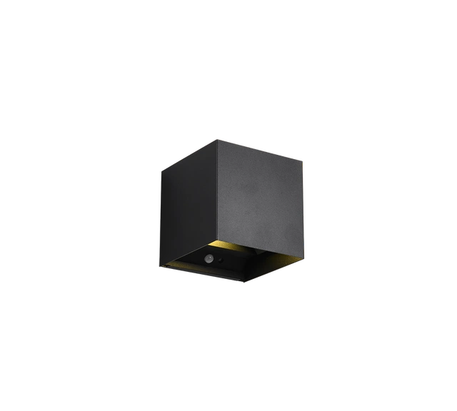 Talent LED oppladbar vegglampe IP44 10cm sort