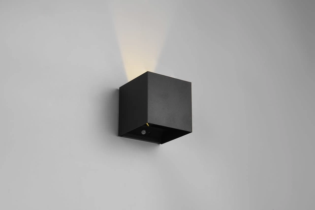 Talent LED oppladbar vegglampe IP44 10cm sort