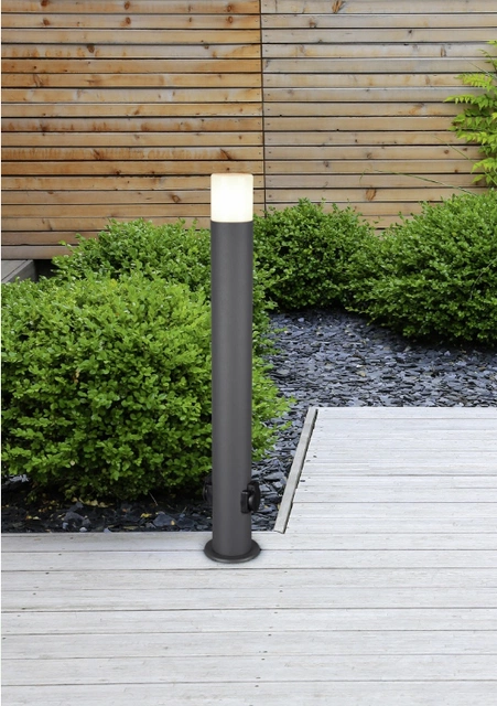 Hoosic utelampe stolpe IP44 80cm grå
