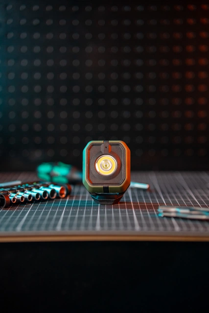 Power mini LED oppladbar arbeidslampe IP65 grønn