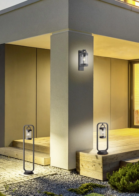 Sambesi utelampe stolpe IP44 100cm grå