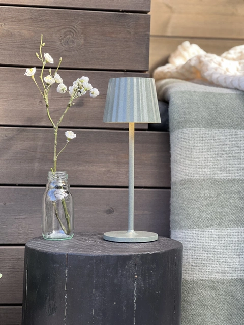 Juli LED oppladbar utelampe bord IP65 29cm grønn