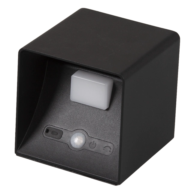 LuxeCharge LED oppladbar utelampe vegg IP54 10cm sort