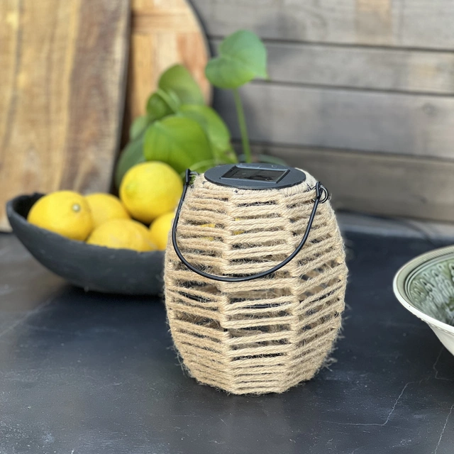 Solar naturlykt hemp IP44 28cm brun