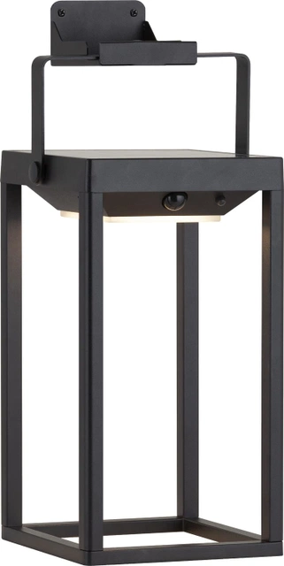 Solar Hailey oppladbar utelampe lykt IP44 sort
