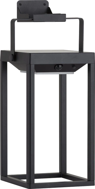Solar Hailey oppladbar utelampe lykt IP44 sort