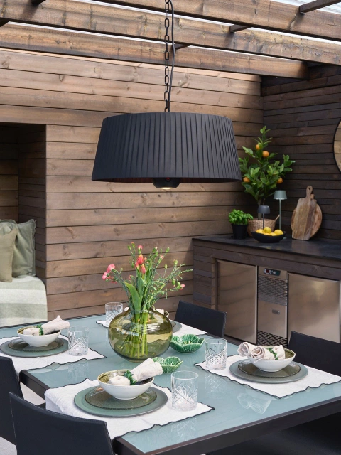 Terrassevarmer Oslo takmodell IP24 1800W 60cm sort