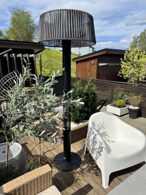Terrassevarmer Oslo gulvmodell 3000W IP44 205cm sort