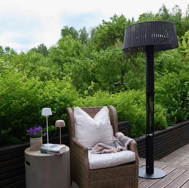 Terrassevarmer Oslo gulvmodell 3000W IP44 205cm sort