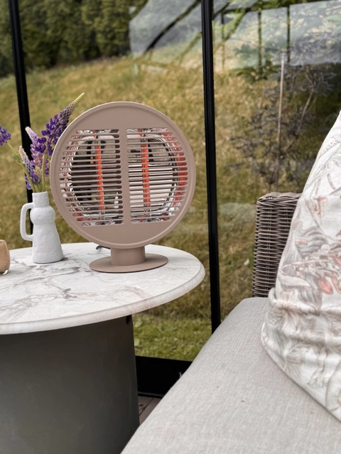 Terrassevarmer rund 1000W IP54 40cm beige