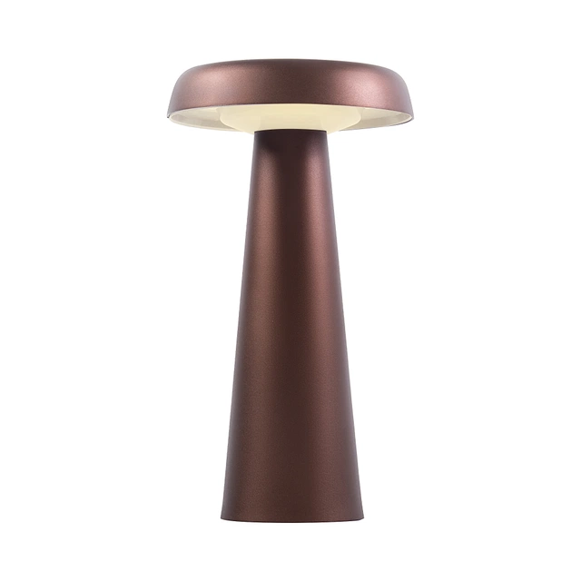 Arcello LED oppladbar bordlampe IP54 brun
