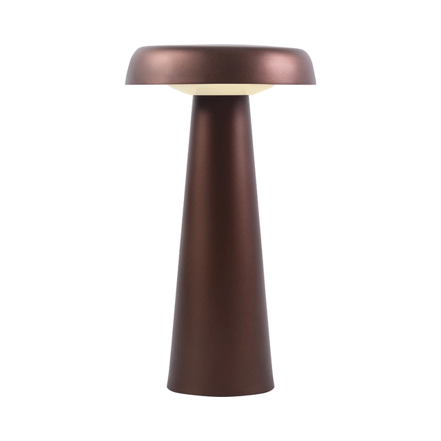 Arcello LED oppladbar bordlampe IP54 brun