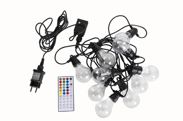 Lyslenke LED IP44 10lys 4,5m RGBW