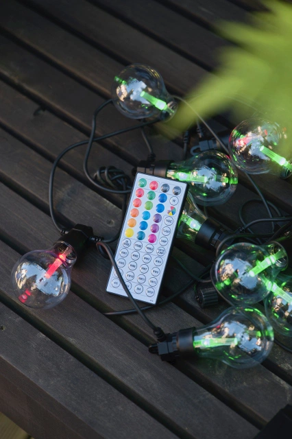 Lyslenke LED IP44 10lys 4,5m RGBW