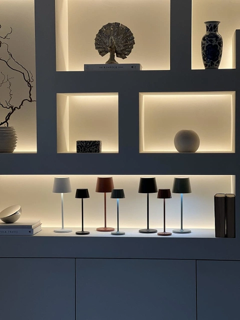 Mai LED oppladbar utelampe bord IP65 29cm grønn