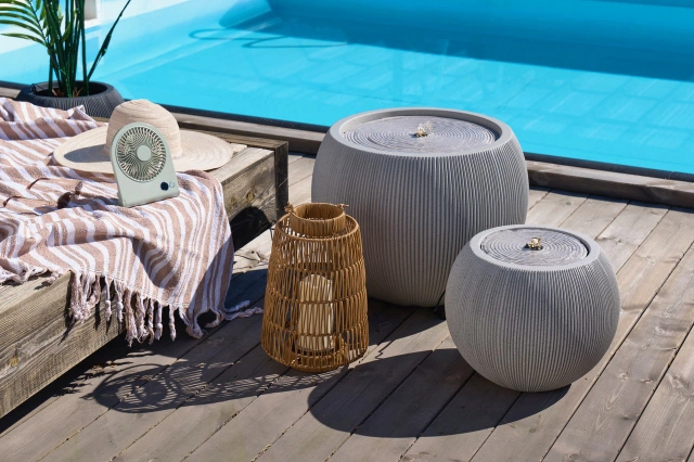 Vannfontene Stone IP44 37cm beige