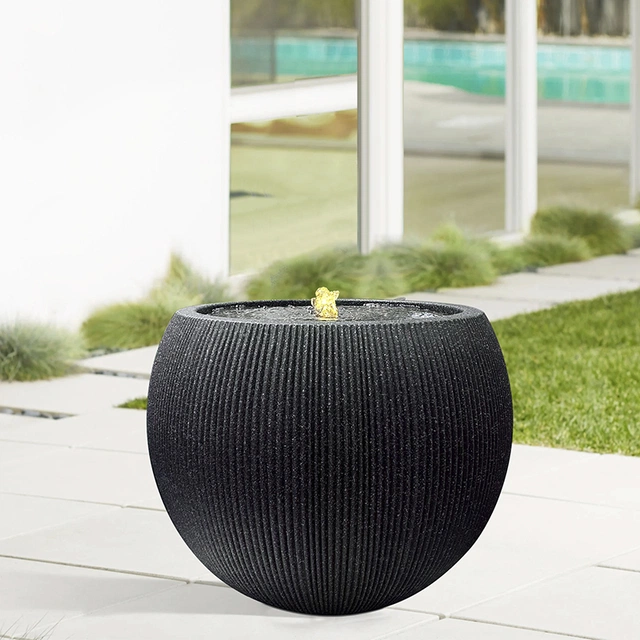 Vannfontene Stone IP44 37cm sort