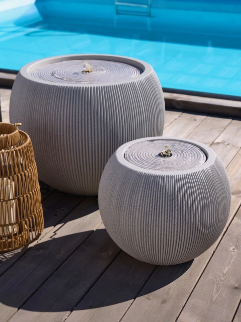 Vannfontene Stone IP44 53cm beige