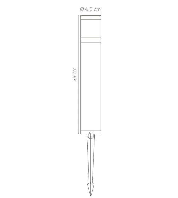 Polly utelampe stolpe IP65 38cm sort