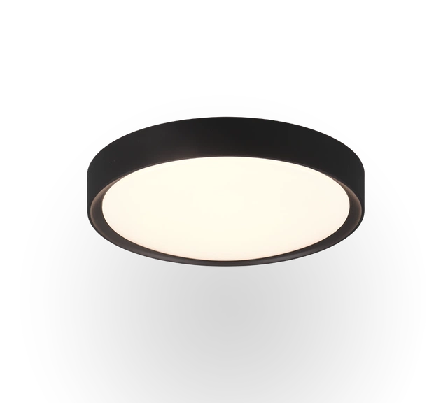 Clarimo LED plafond baderomslampe IP44 33cm sort