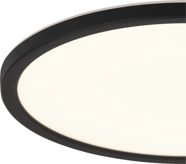 Slim LED plafond taklampe IP44 29cm sort