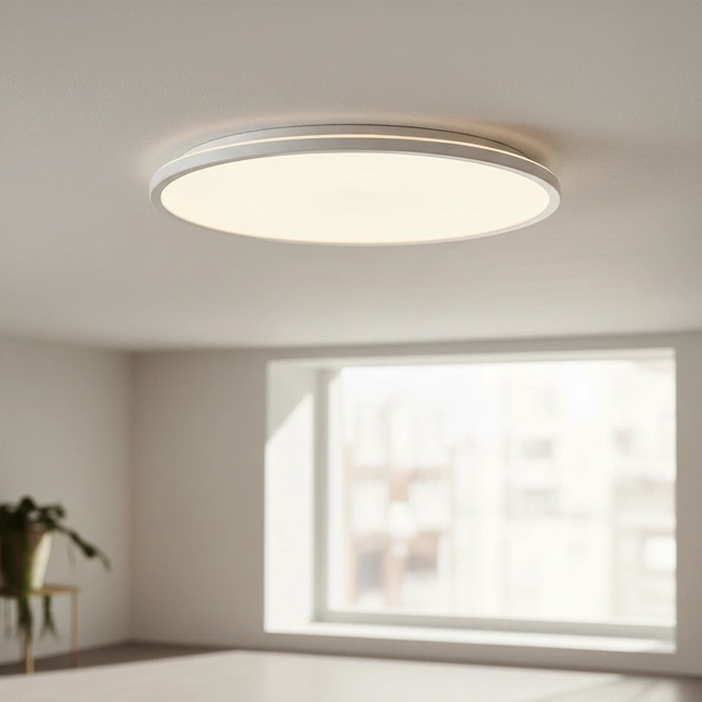 Slim LED plafond taklampe IP44 42cm hvit