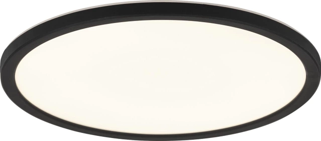 Slim LED plafond IP44 42cm sort