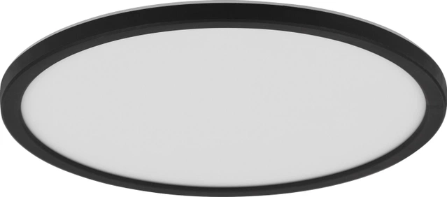Slim LED plafond IP44 42cm sort