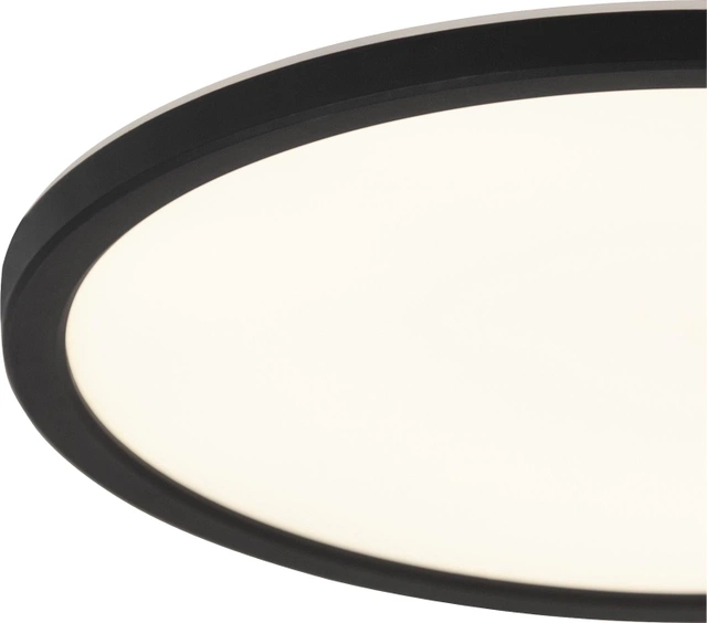 Slim LED plafond IP44 42cm sort
