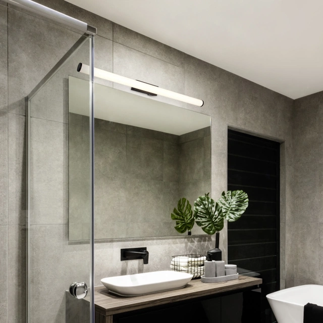 Mattimo LED baderomslampe vegg IP44 80cm sort 1