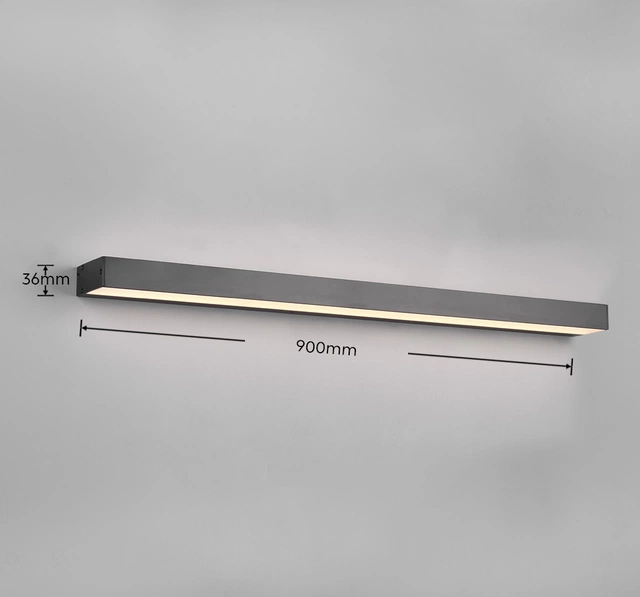 Rocco LED vegg baderomslampe IP44 90cm sort