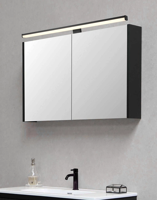 Lino LED vegg baderomslampe IP44 60cm sort