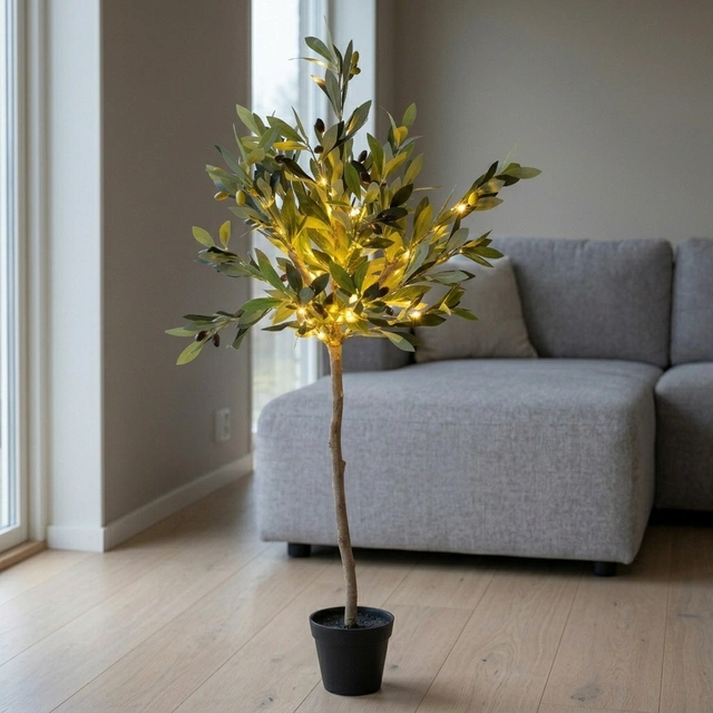Oliventre LED IP44 93cm grønn