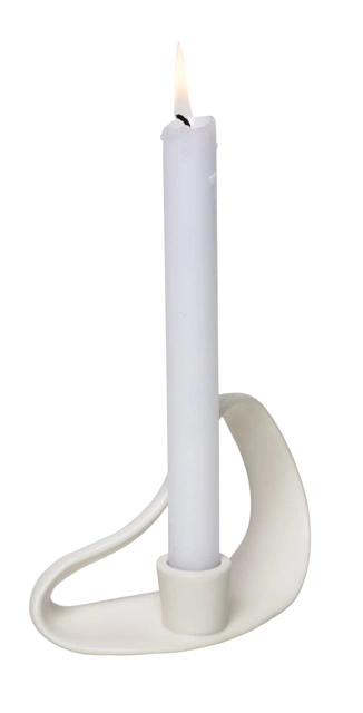 Kronelysestake abstrakt 14cm beige
