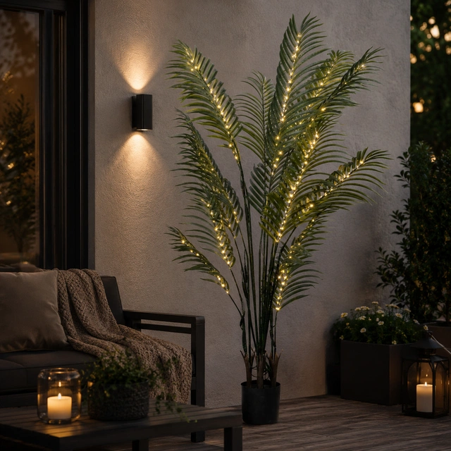 Palme LED IP44 180cm grønn