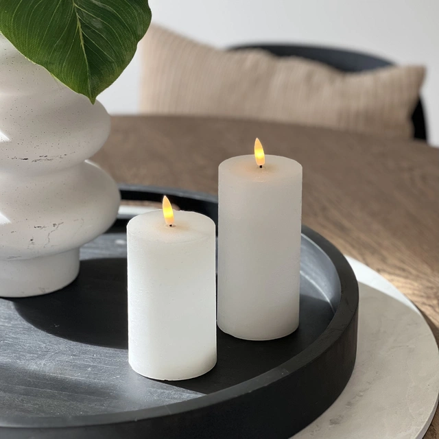 Lun kubbelys rustikk LED 12,5cm hvit