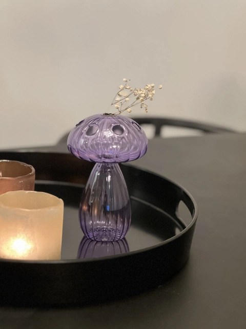 Sopp vase 15cm lilla