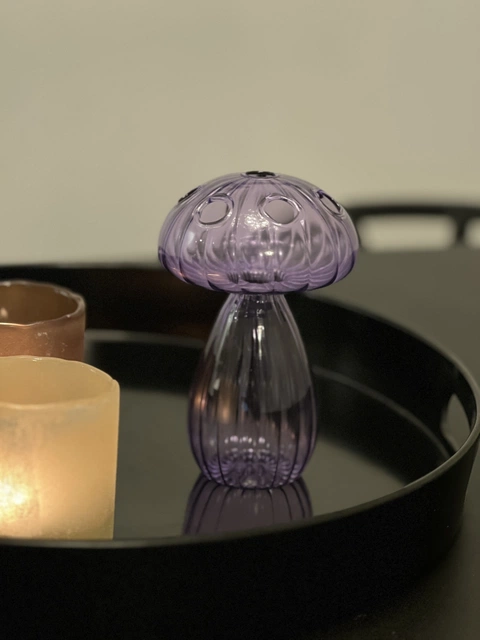 Sopp vase 15cm lilla