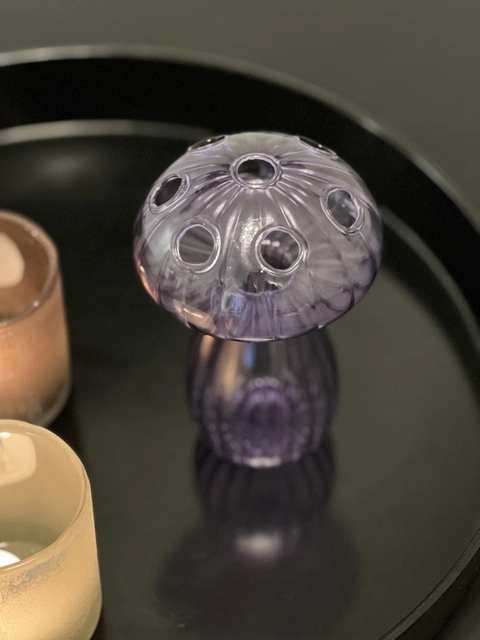 Sopp vase 15cm lilla
