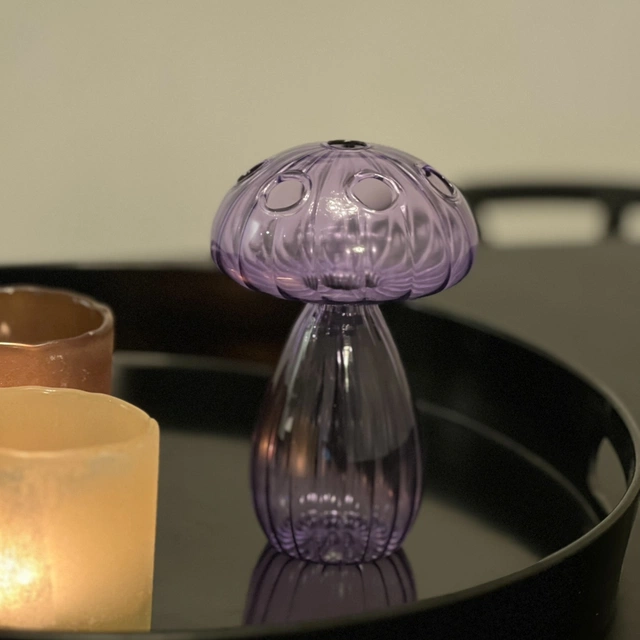 Sopp vase 15cm lilla
