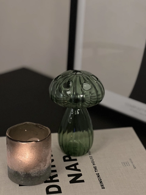 Sopp vase 15cm grønn