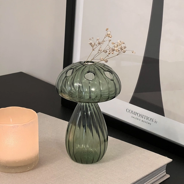 Sopp vase 15cm grønn