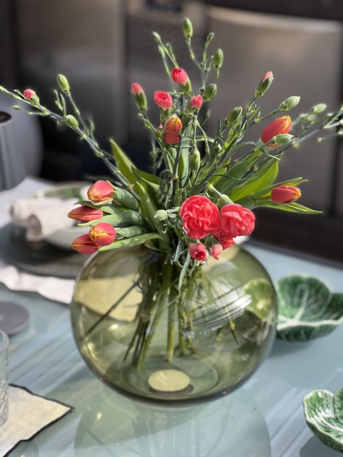 Kula vase 25cm grønn