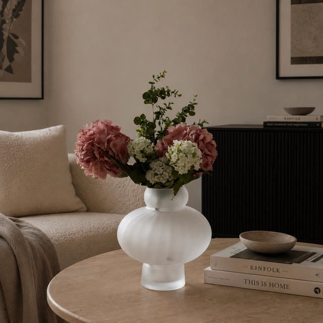 Vase Frost 26cm hvit