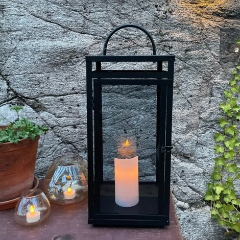 Bergen lykt 54cm sort