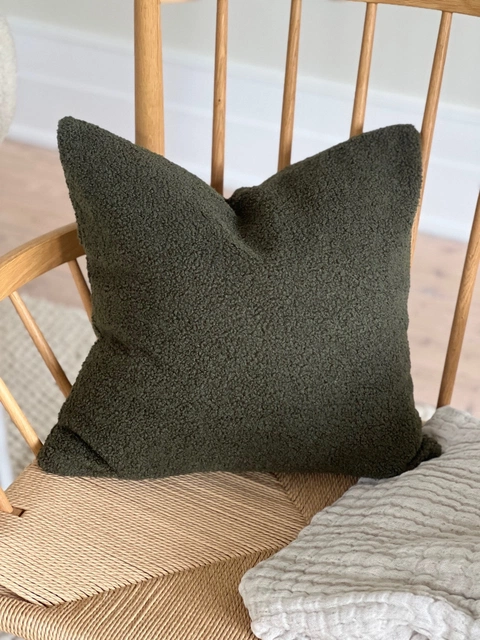 Teddy Boucle putetrekk 45cm grønn 4