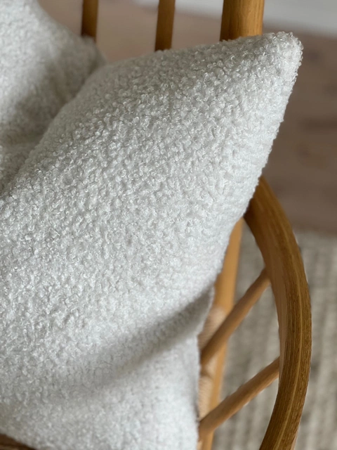 Teddy Boucle putetrekk 45cm hvit