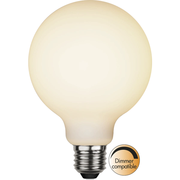 LED E27 globe 8cm dimbar 5W hvit